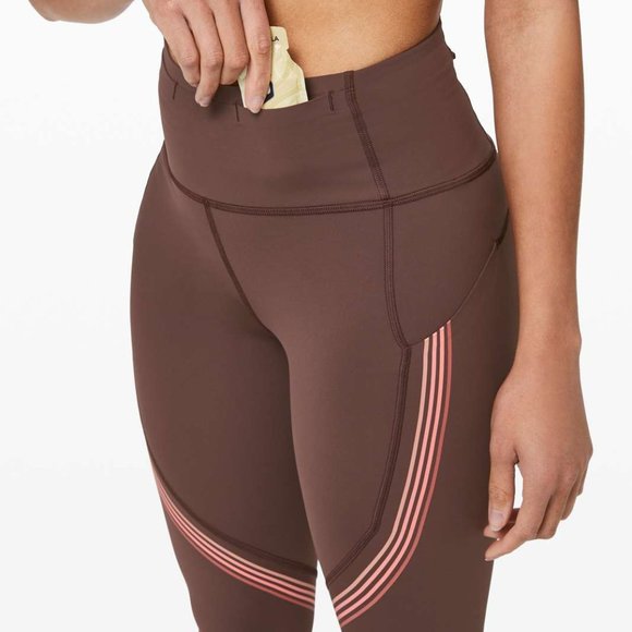 lululemon athletica Pants - worn once Nulux Speed Limit Crop *23" Cherry Cola